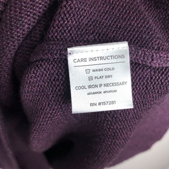Mizzen+Main Sweater Mens XL Cassady Quarter Zip Plum Heather Mock Neck Pullover - Picture 9 of 14